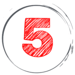 number 5 five icon