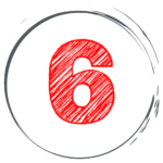 number 6 six icon