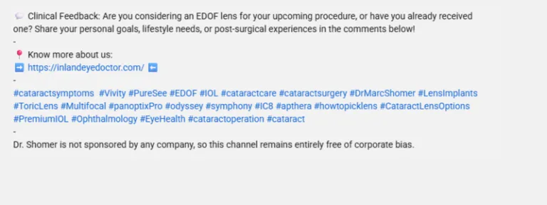 end of video description by dr shomer with link, tags, and non-sponsorship statement